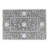 Mother Of Pearl Inlay Floral 2 Drawer Bedside Grey 3