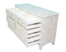 White Mother Of Pearl Inlay Chest Of 7 Drawers Large 3