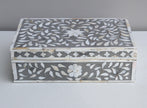 Mother Of Pearl Inlay Floral Box Grey 2