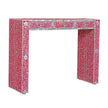 Mother Of Pearl Inlay Floral Console Table Pink 1