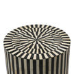 Bone Inlay Illusion Stripe Side Table Black 3 