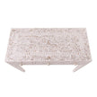 Floral Mother of Pearl Console Table 3 Drawers White 3