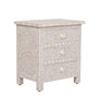 Bone Inlay Floral 3 Drawer Bedside Blush Pink 2