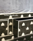Bone Inlay Chest of 4 Drawers Arrow Design in Black 3