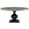 Bone Inlay Round Floral Dining Table Black 3