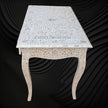 Curved Mother of Pearl Inlay Desk Floral Beige 2