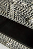 Bone Inlay Floral Chest of 7 Drawers Black 3