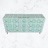MOP Inlay Moroccan 9 Drawer Chest Green 2