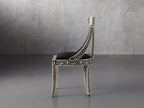 Bone Inlay Moroccan Chair Black 3